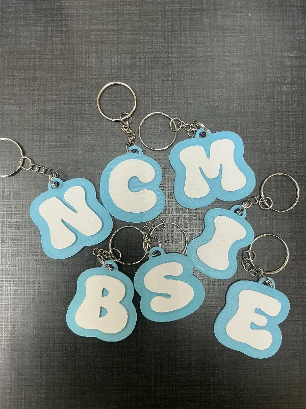 Bubble Letter Keychain