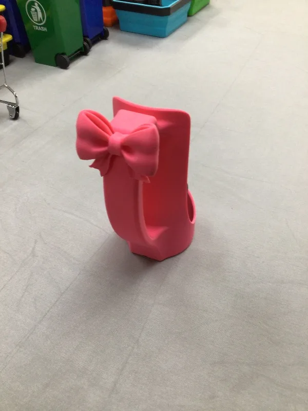 Pink Bow Slim Coozie